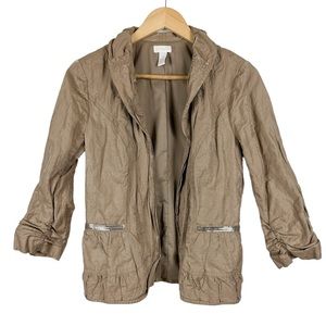 Chicos Open Front Metallic Jacket Size Medium (Chicos Size 1)